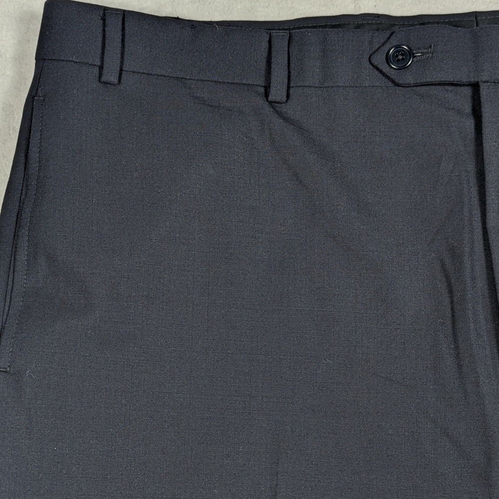 Brooks Brothers 346 Mens Navy Blue Stretch Wool Dress Pants Trousers W42